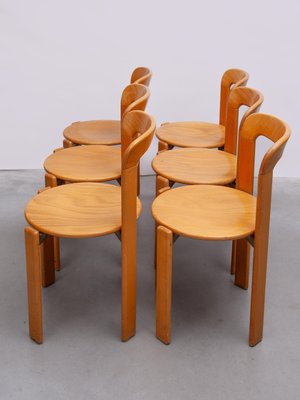 Stacking Chairs by Bruno Rey for Kush & Co, 1970, Set of 6-KL-2036505