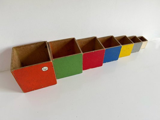 Stacking Cubes by Ko Verzuu for Ado, 1930s, Set of 7-RPY-1801238