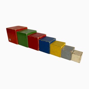 Stacking Cubes by Ko Verzuu for Ado, 1930s, Set of 7-RPY-1801238