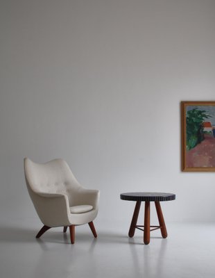 Stained Elm Mosaic Side Table by Otto Færge, Denmark, 1940s-WRF-1313475