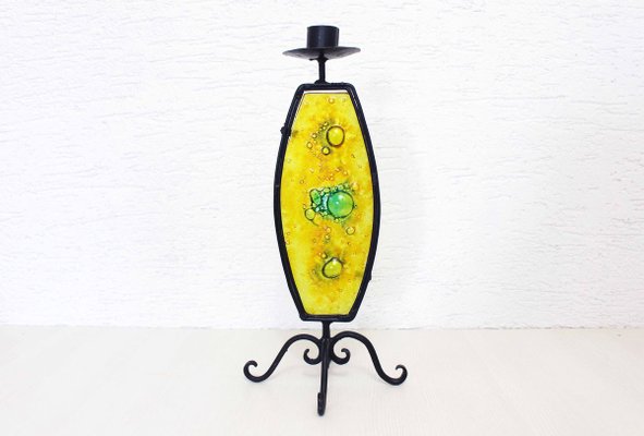 Stained Glass Candlestick, 1930s-BQF-910241