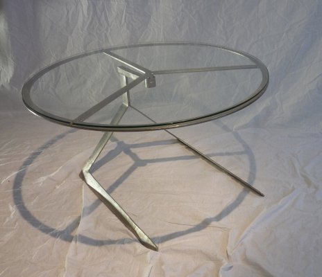 Stainless Steel and Glass Coffee Table-UML-1816077