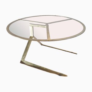 Stainless Steel and Glass Coffee Table-UML-1816077