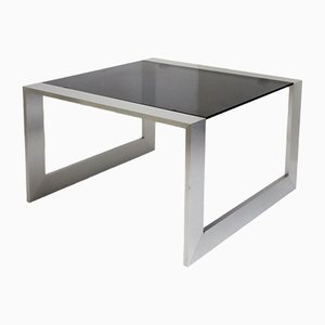 Stainless Steel Smoke Glass Coffee Table, 1970s-ESB-1376741