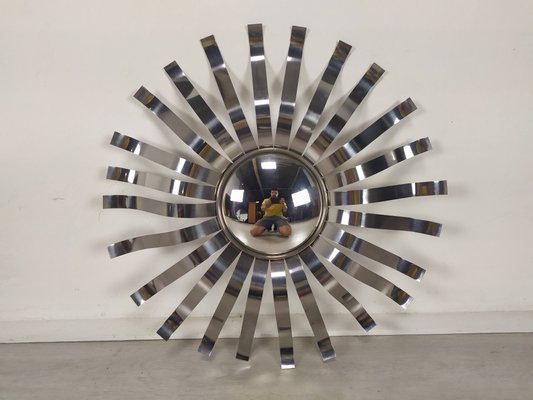 Stainless Steel Sun Mirror from Roche Bobois, 1970s-EAD-992712