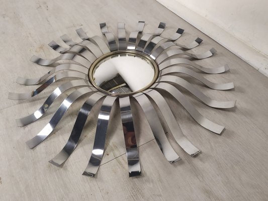 Stainless Steel Sun Mirror from Roche Bobois, 1970s-EAD-992712