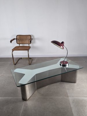 Stainless Steel Ypsilon Coffee Table, 1970s-JJT-1762978