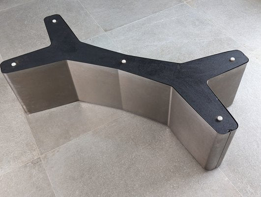 Stainless Steel Ypsilon Coffee Table, 1970s-JJT-1762978