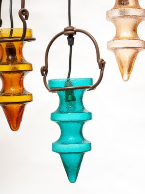 Stalactites Cascade Lamp in Colored Glass attributed to Nanny Still for Raak, 1960s-KL-1812103