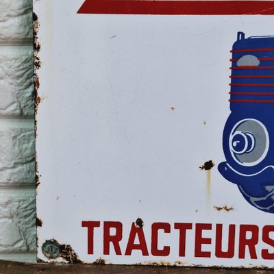 Staub Tractors Metal Enamel Sign, France, 1950s-FRB-1756714