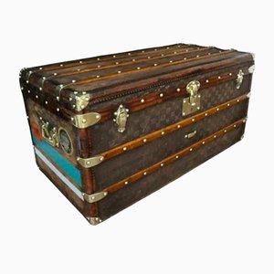 Steamer Trunk in Monogram Woven Canvas from Bigot and Morand, 1890s-YF-2023386