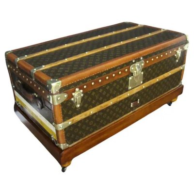 Steamer Trunk with Stenciled Monogram by Louis Vuitton for Louis Vuitton, 1920s-YF-1777132