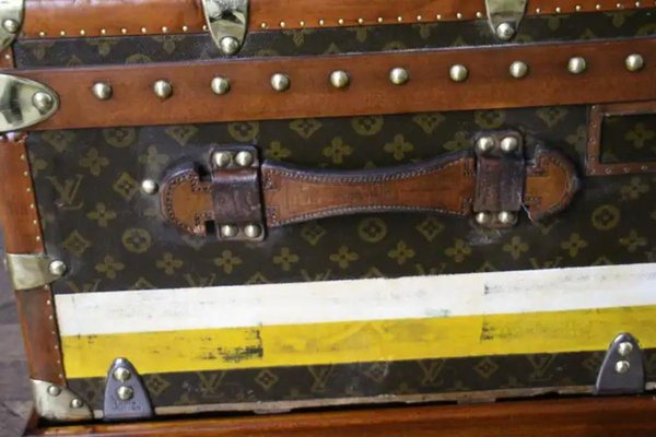 Steamer Trunk with Stenciled Monogram by Louis Vuitton for Louis Vuitton, 1920s-YF-1777132