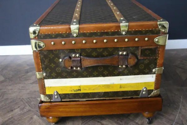 Steamer Trunk with Stenciled Monogram by Louis Vuitton for Louis Vuitton, 1920s-YF-1777132