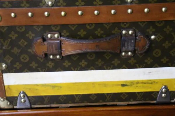 Steamer Trunk with Stenciled Monogram by Louis Vuitton for Louis Vuitton, 1920s-YF-1777132