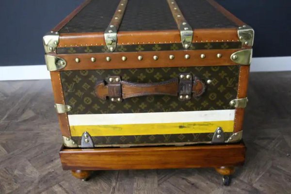 Steamer Trunk with Stenciled Monogram by Louis Vuitton for Louis Vuitton, 1920s-YF-1777132