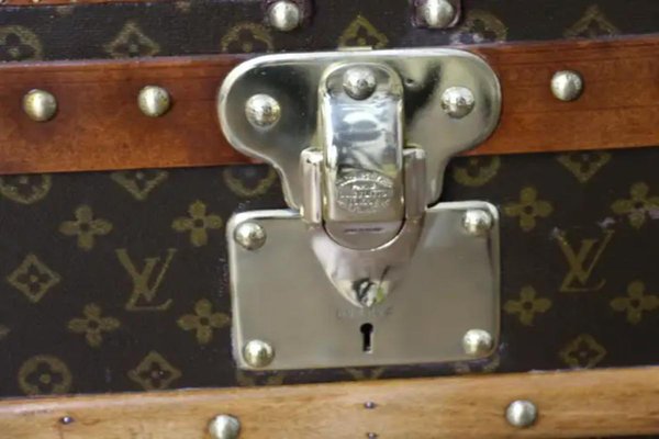 Steamer Trunk with Stenciled Monogram by Louis Vuitton for Louis Vuitton, 1920s-YF-1777132