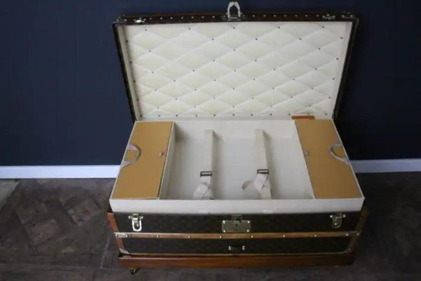 Steamer Trunk with Stenciled Monogram by Louis Vuitton for Louis Vuitton, 1920s-YF-1777132