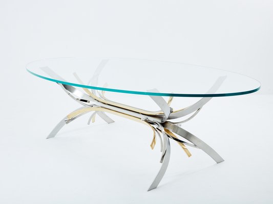 Steel and Brass Dining Table by Maria Pergay, 1970-YJA-1820227