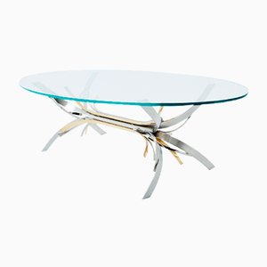 Steel and Brass Dining Table by Maria Pergay, 1970-YJA-1820227