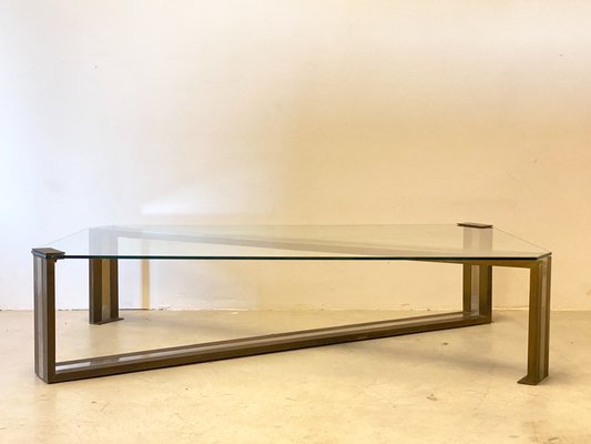 Steel and Brass Table, 1970s-NPC-1326089