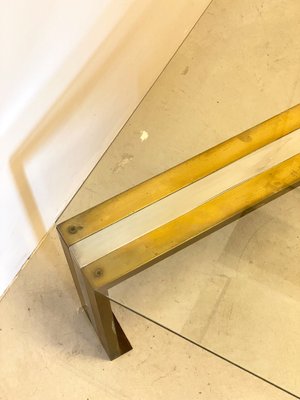 Steel and Brass Table, 1970s-NPC-1326089