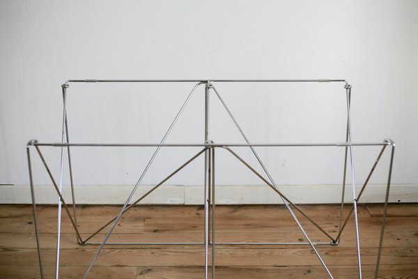 Steel and Glass Dining Table by Max Sauze for Max Sauze Studio, 1970s-MAO-549136