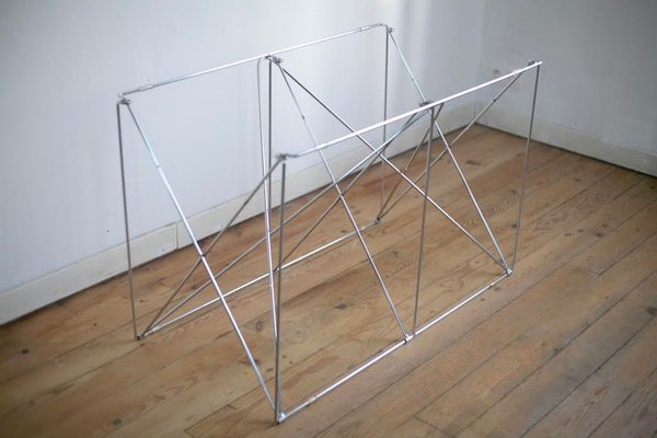 Steel and Glass Dining Table by Max Sauze for Max Sauze Studio, 1970s-MAO-549136