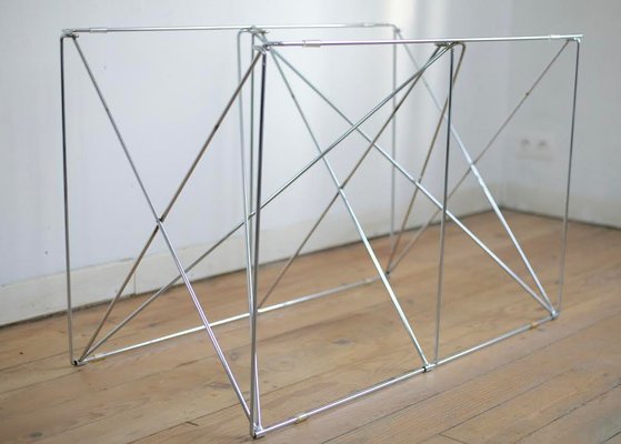 Steel and Glass Dining Table by Max Sauze for Max Sauze Studio, 1970s-MAO-549136