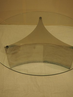 Steel and Glass Table, 1970s-TKR-902625