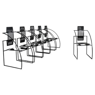 Steel and Metal La Quinta Chairs by Mario Botta attributed to Alias, Italy, 1985, Set of 6-IVC-1446888