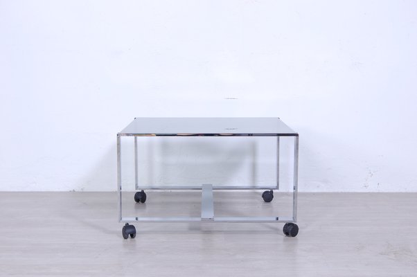 Steel and Smoke Glass Coffee Table, 1970s-XSG-1304826