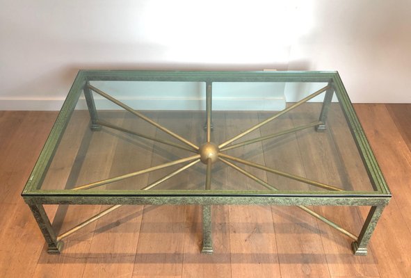 Steel and Wrought Iron Coffee Table, 1940s-BA-1438030