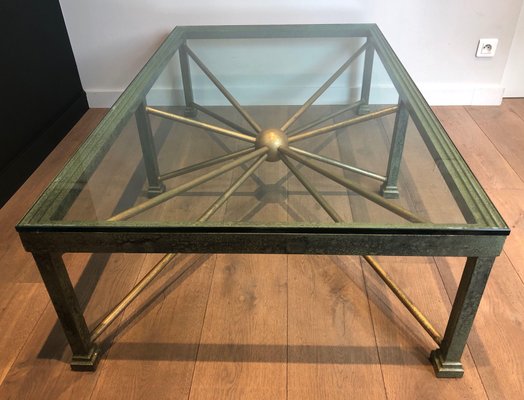 Steel and Wrought Iron Coffee Table, 1940s-BA-1438030