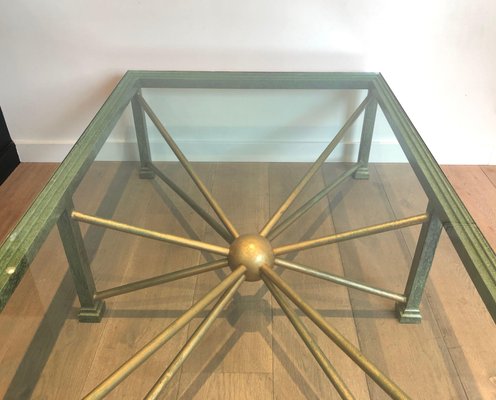 Steel and Wrought Iron Coffee Table, 1940s-BA-1438030