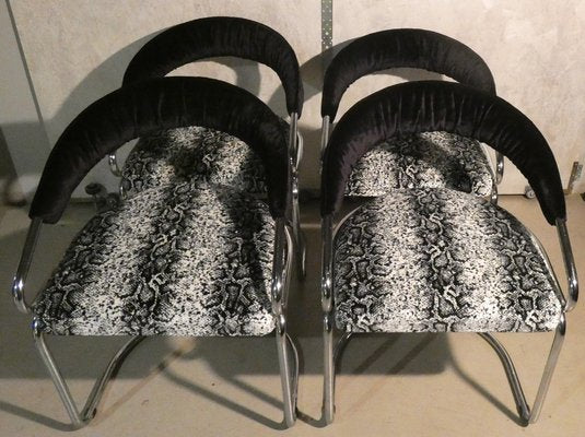 Steel Chairs by Giotto Stoppino for Kartell, Italy, 1970s, Set of 4-ERB-1785422