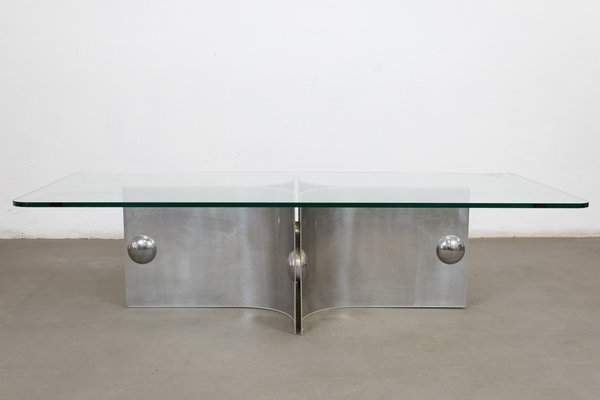 Steel Coffee Table by Vittorio Introin-LMR-1233353