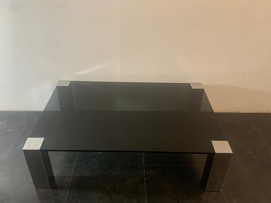 Steel & Crystal Coffee Table from Cidue, 1970s-IJR-1359245