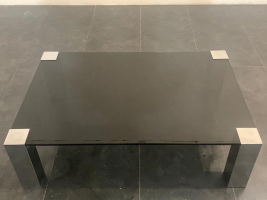 Steel & Crystal Coffee Table from Cidue, 1970s-IJR-1359245