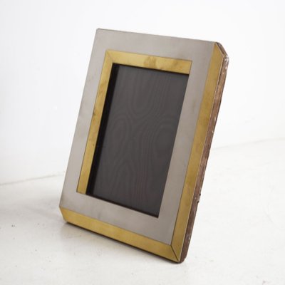 Steel Frame and Brass Photo Holder, 1970s-JQO-1431769