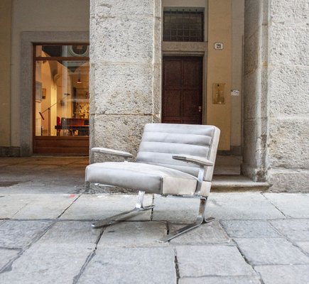 Steel & Leather Armchair, 1970s-VCV-774306