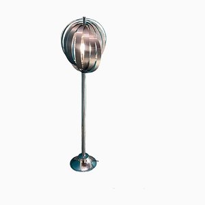 Steel Moon Floor Lamp by Henri Mathieu, 1970s-JJC-1733906