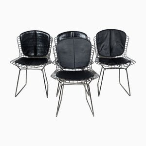 Steel Wire Chairs by Harry Bertoia for Knoll, 1970s, Set of 4-RVK-1806889