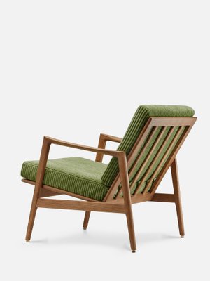 Stefan Lounge Chair in Green Fabric and Dark Wood, 2023-JOG-1761528