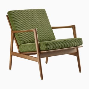 Stefan Lounge Chair in Green Fabric and Dark Wood, 2023-JOG-1761528