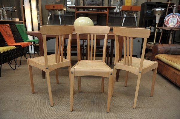 Stella Bistro Chair in Beech, 1950s-NEN-2043219