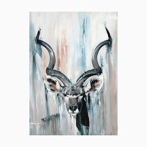 Stephanie Blaess, Kudu Bull, 2021, Acrylic on Canvas-CHG-2031012