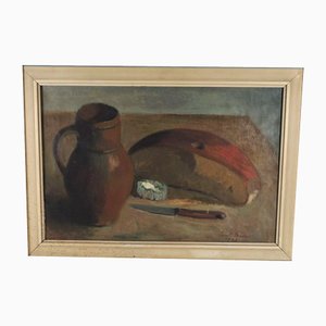 Still Life, 1920s, Oil on Canvas, Framed-QOR-2023455