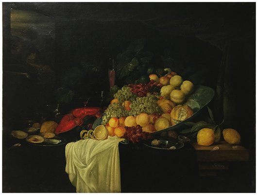 Still Life - Giovanni Perna - Dutch School - Oil on Canvas Italian Painting-YUW-1311908