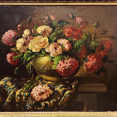 Still Life, Oil on Canvas, 19th Century-NQ-800432